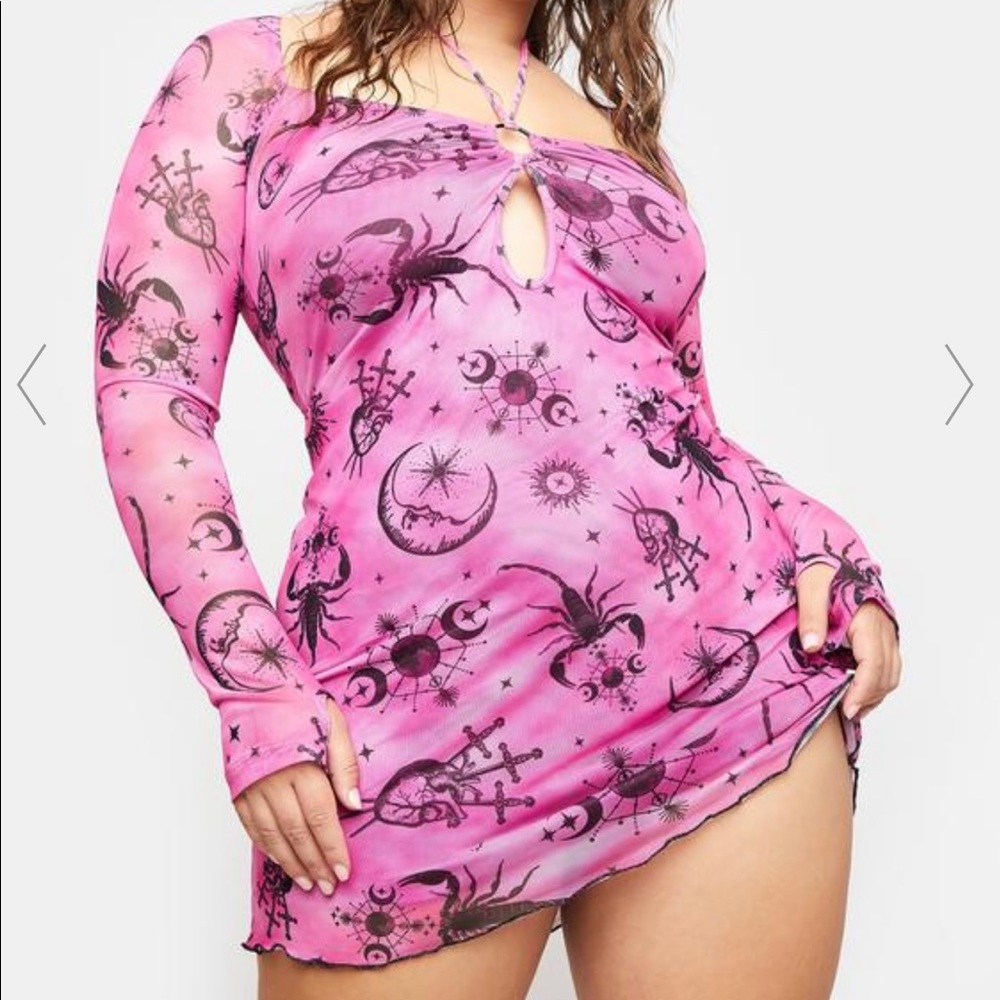 Horoscope 3x pink Mini dress
